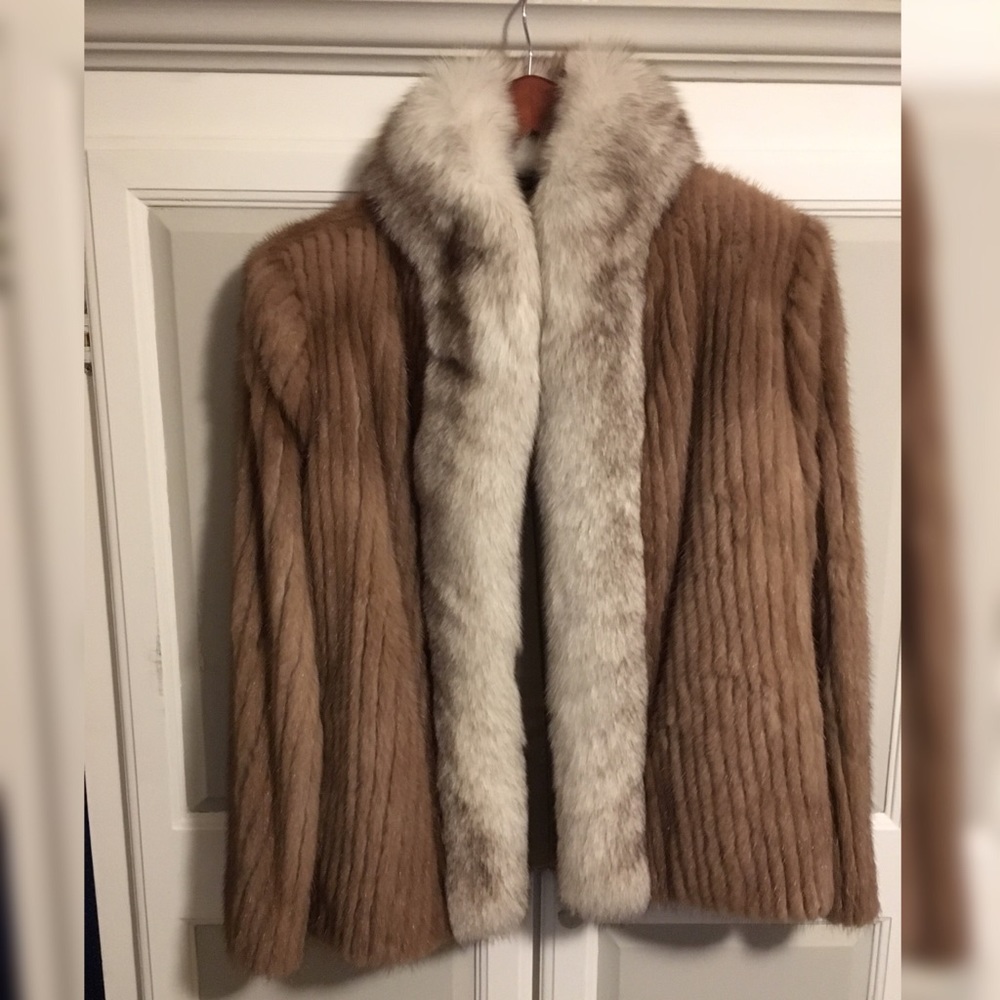 Saga Mink Coat - Brown/Tan